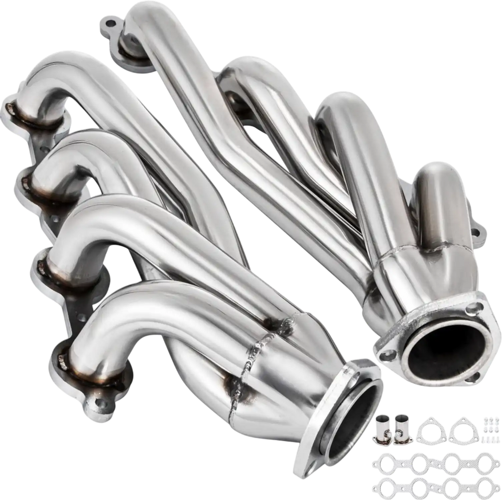 VEVOR Exhaust Header Set 1 3/4" Exhaust Turbo Headers, Stainless Steel Exhaust Manifold Headers, Shorty Engine Conversion LS Swap Exhaust Headers for Chevy LS1 LS2 LS3 LS6 LS10 SUV/Truck Car