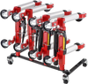 VEVOR Car Dolly Rack, Storage Rack with 360° Rotatable Wheels, Hydraulic Ratchet Trolley Jack Stand Organizer, Jack Stands Holder Storage Rack, 4-Dolly Capacity, Compatible with Most Dollies