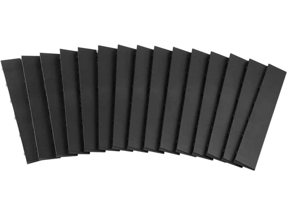 VEVOR Male Garage Floors Transition Edge Kit, 15 PCS Sturdy PP Interlocking Modular Garage Floor Edging Slip-resistant, Easy Assembly Compatible Only With VEVOR Upgraded 6-Lock Garage Mats, Black