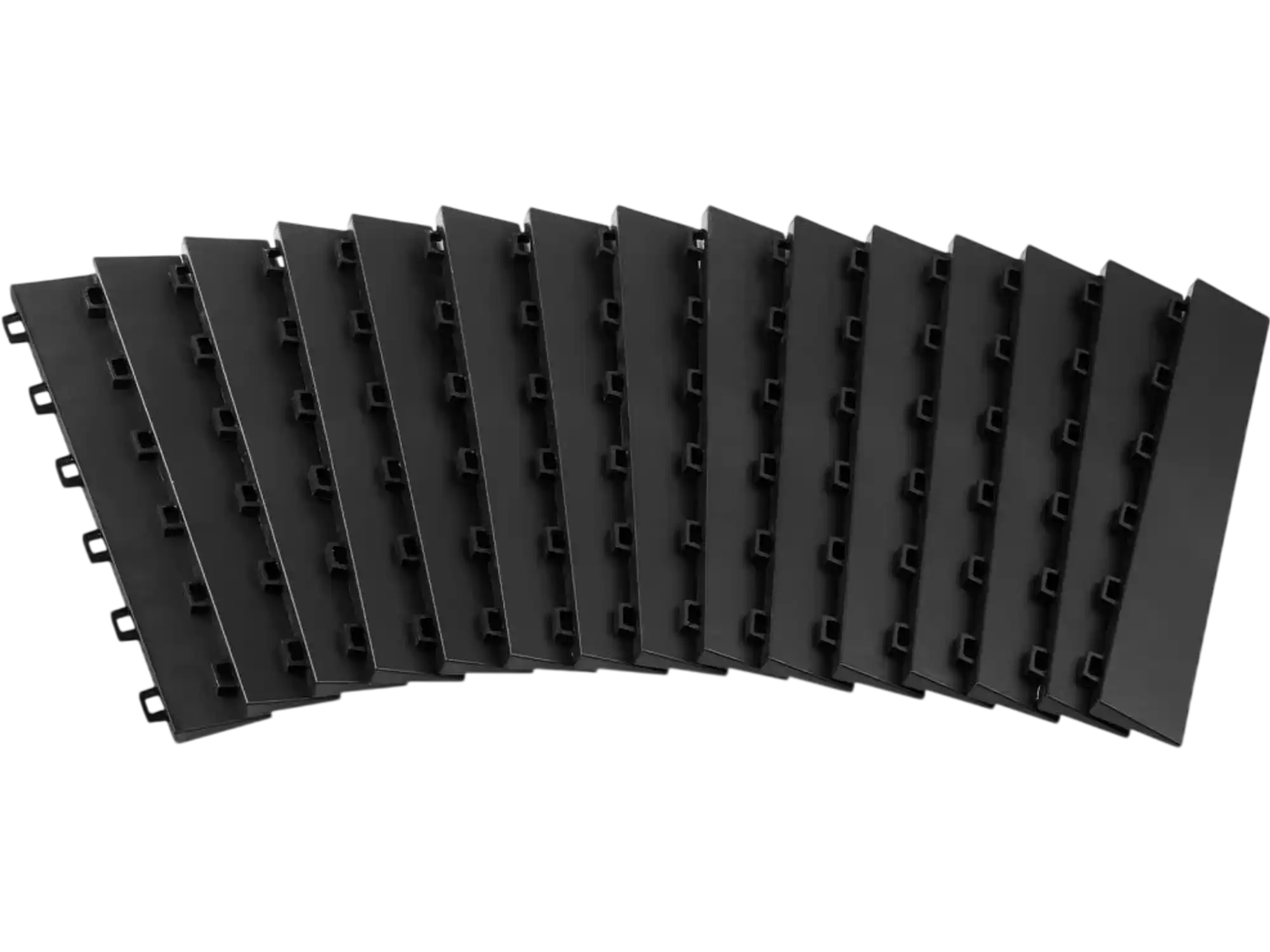 Vevor Garage Floor Edging Female Transition Edge Kit 15-Pc Black New