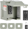 VEVOR Outdoor Electrical Outlet Box, 20 AMP GFCI Receptacle, Electrical Outlet Panel Box with GFCI Protection, IP54 Weatherproof Exterior, Power Plug Outlet Box, for Halloween Decorations Patio Lights
