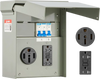 VEVOR Temporary Power Outlet Panel, 20 50 Amp, RV EV Electrical Outlet Panel with NEMA 50 Amp GFCI 20 Amp Receptacle Installed, Pre-Wired IP54 Weatherproof Box, for RV Camper Car Travel Motorhome