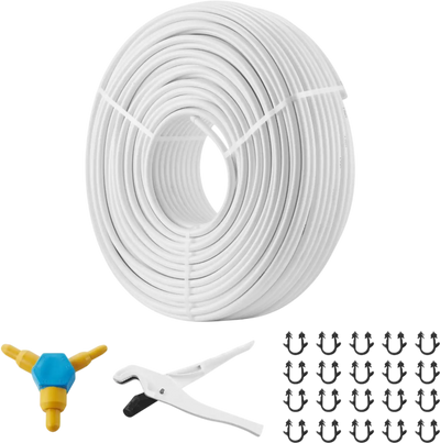 VEVOR PEX-AL-PEX Tube, 656ft, 5/8'' Diameter Aluminum-Plastic Composite Pipe Oxygen Barrier Radiant Floor PEX Pipe, 0.08'' Thickness Radiant Heat Floor Plumbing Inner Aluminum Layer PEX Tubing Pipe