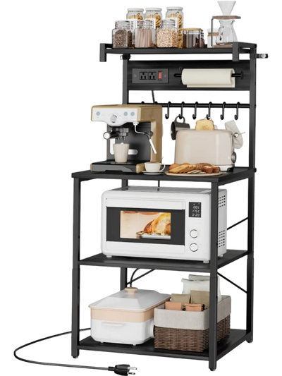 Vevor Bakers Rack Kitchen Stand with Power Outlet 23.6