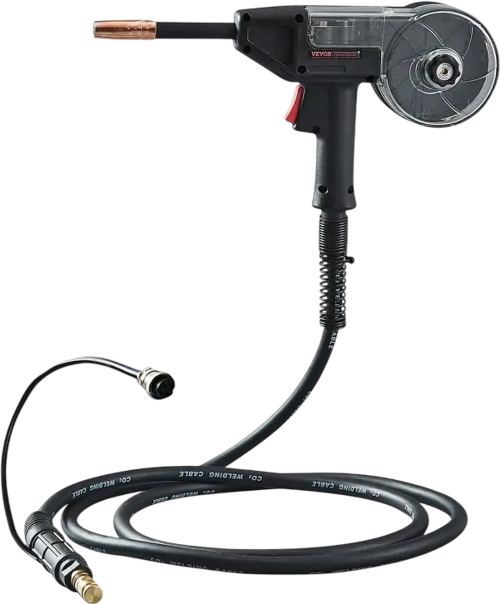 VEVOR 200Amp Spool Gun with 10FT Cable, Compatible with W Weldpro MlG200GDsv200 and MIG155GD Welders, Suitable for 0.030" and 0.035" Flux Core/Solid/Aluminum Welding Wires