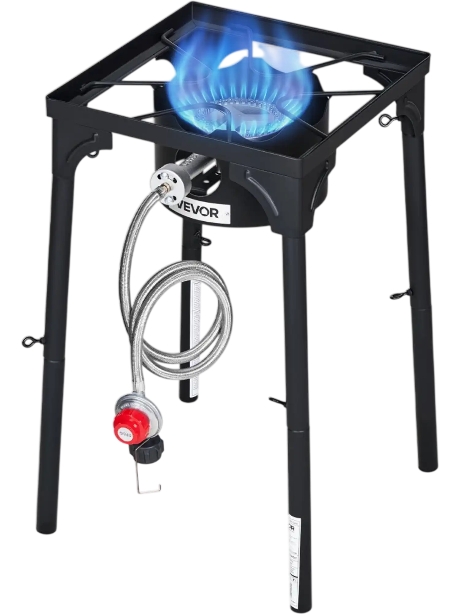 Vevor Outdoor Gas Stove Single Burner Propane Cooker with Tall Stand 100,000 BTU New