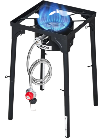 Vevor Outdoor Gas Stove Single Burner Propane Cooker with Tall Stand 100,000 BTU New