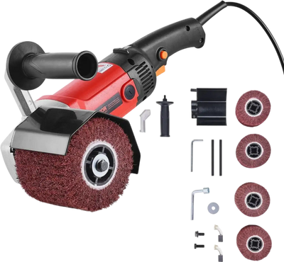 Vevor Burnishing Polishing Machine 1200W 6-Speed Surface Conditioning Tool with 4 Wheels New