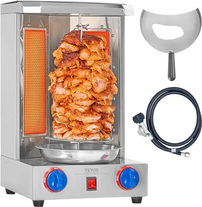 Vevor Shawarma Grill Machine 13 lbs Gas Vertical Broiler Rotisserie Oven New