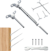 VEVOR T316 Stainless Steel Adjustable Angle 1/8" Cable Railing Kit/Hardware for Wood Post，Marine Grade for 1/8"Wire Rope,0-180-Degree Angle & Easy Installation, Silver (20 Pack)
