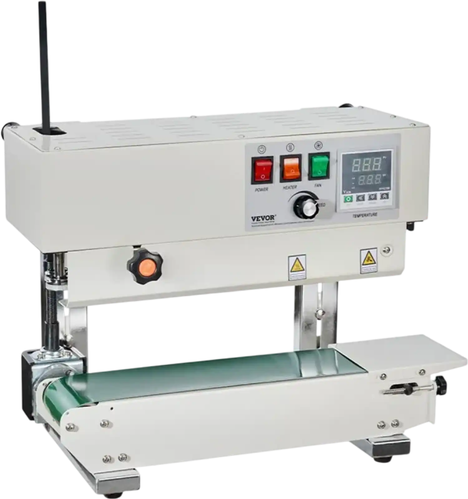 Vevor Continuous Bag Band Sealer Vertical Digital Temperature Control 600W New