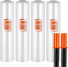 VEVOR Stretch Film, 15 inches x 1000 feet, 4 Pack, 60 Gauge Industrial Strength Clear Durable Stretch Wrap Roll, Heavy Duty Shrink Film Stretch Wrap with Handles for Pallet Wrapping Shipping Moving