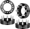 VEVOR Wheel Spacers, 2" 8"x6.5" Wheel Adapters, 8 Lug Forged Spacer, 126 mm Bore Hubcentric 9/16"-18 Studs Spacers, Fit for Dodge Ram 2500, Ram 3500 and Ford F250,  F350, 2 PCS Black