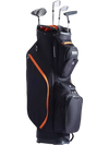 VEVOR Golf Cart Bag with 14 Way Organizer Divider Top, 36” 13 Pockets Premium Cart Bag, Durable Golf Bags with Handles & Dust Cover & Detachable Straps for Men & Women, Black & Orange
