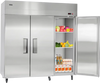 VEVOR Commercial Reach-In Refrigerator 72" W, 52 Cu.Ft Stainless Steel Upright Refrigerator with Three Doors, Auto-Defrost, 9 Adjustable Shelves, 32 to 50℉ Temp Control, UL Certified