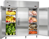 VEVOR Commercial Refrigerator and Freezer Combo 72"W, 51 Cu.Ft Stainless Steel Upright Freezer/Refrigerator with Three Doors, Auto-Defrost, 9 Adjustable Shelves, UL Certified