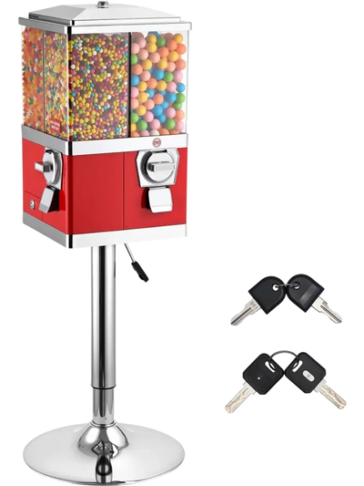 Vevor Candy Vending Machine 4-Compartment Adjustable-Height Vintage Dispenser with Stand New