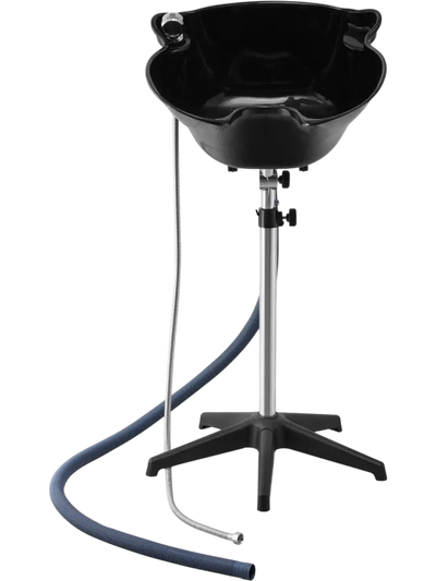 Vevor Portable Shampoo Bowl Adjustable Height Hair Wash Basin Black New