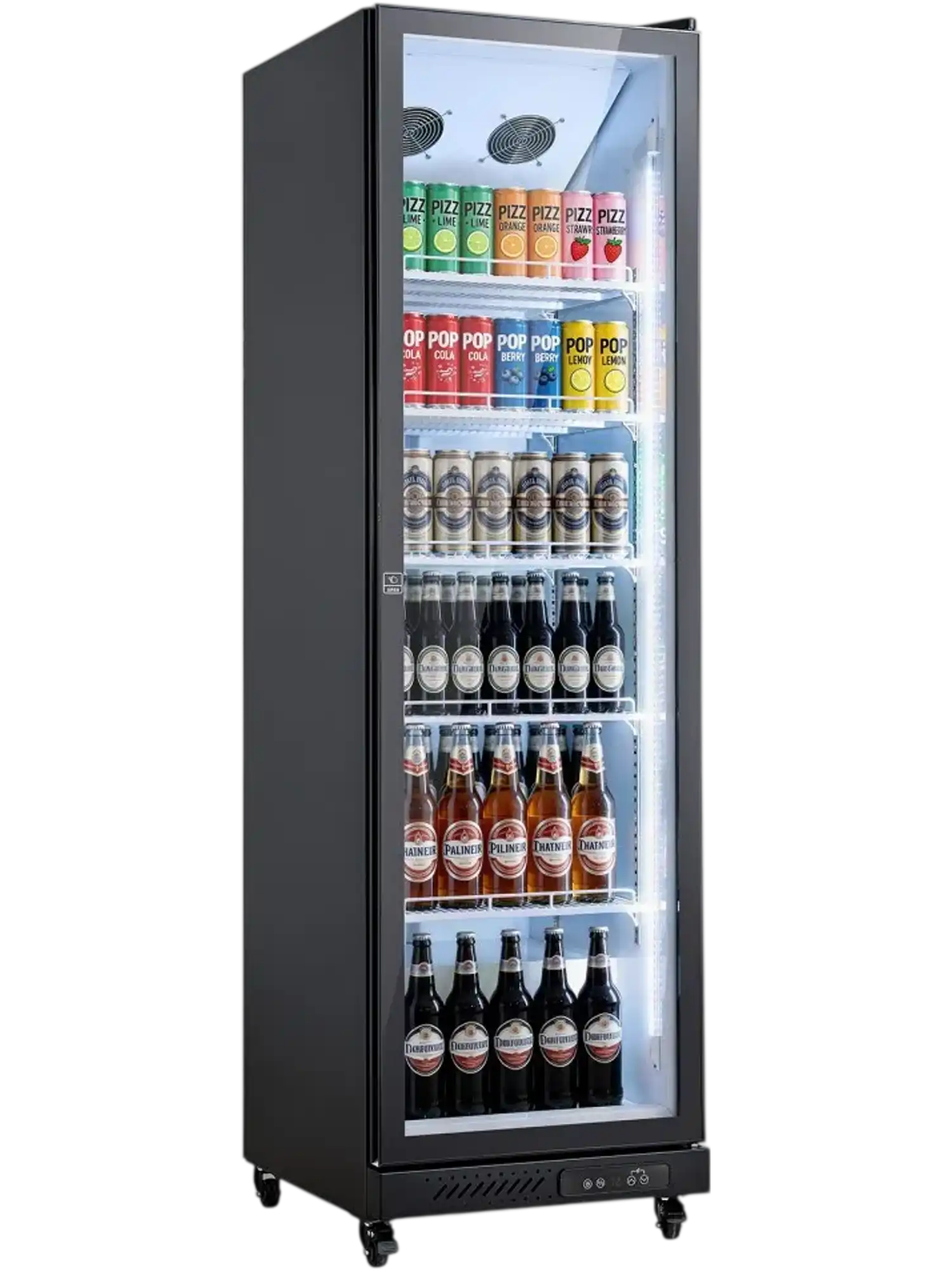 Vevor Beverage Refrigerator Commercial Merchandiser 12.4 Cu. Ft. Glass Door Display Cooler New