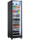VEVOR Commercial Merchandiser Refrigerator, 12.4 Cu.Ft / 350 L Glass Door Display Refrigerator, Upright Beverage Cooler Fridge with 5 Adjustable Shelves, Soft LED Light & Casters for Homes Shops Bars