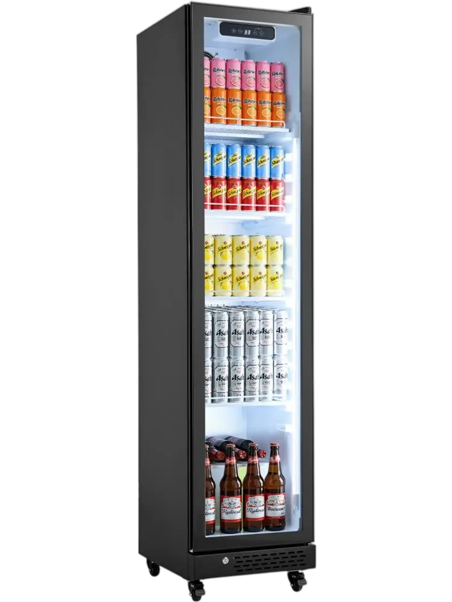 Vevor Merchandiser Refrigerator 8.3 Cu. Ft. Glass Door Beverage Cooler New