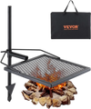 VEVOR Swivel Campfire Grill, Fire Pit Grill Grate over Fire Pits, Heavy Duty Steel Grill Grates, 360° Adjustable Open Fire Outdoor Cooking Equipment, Portable Camp Fire Racks for Camping Outdoor BBQ