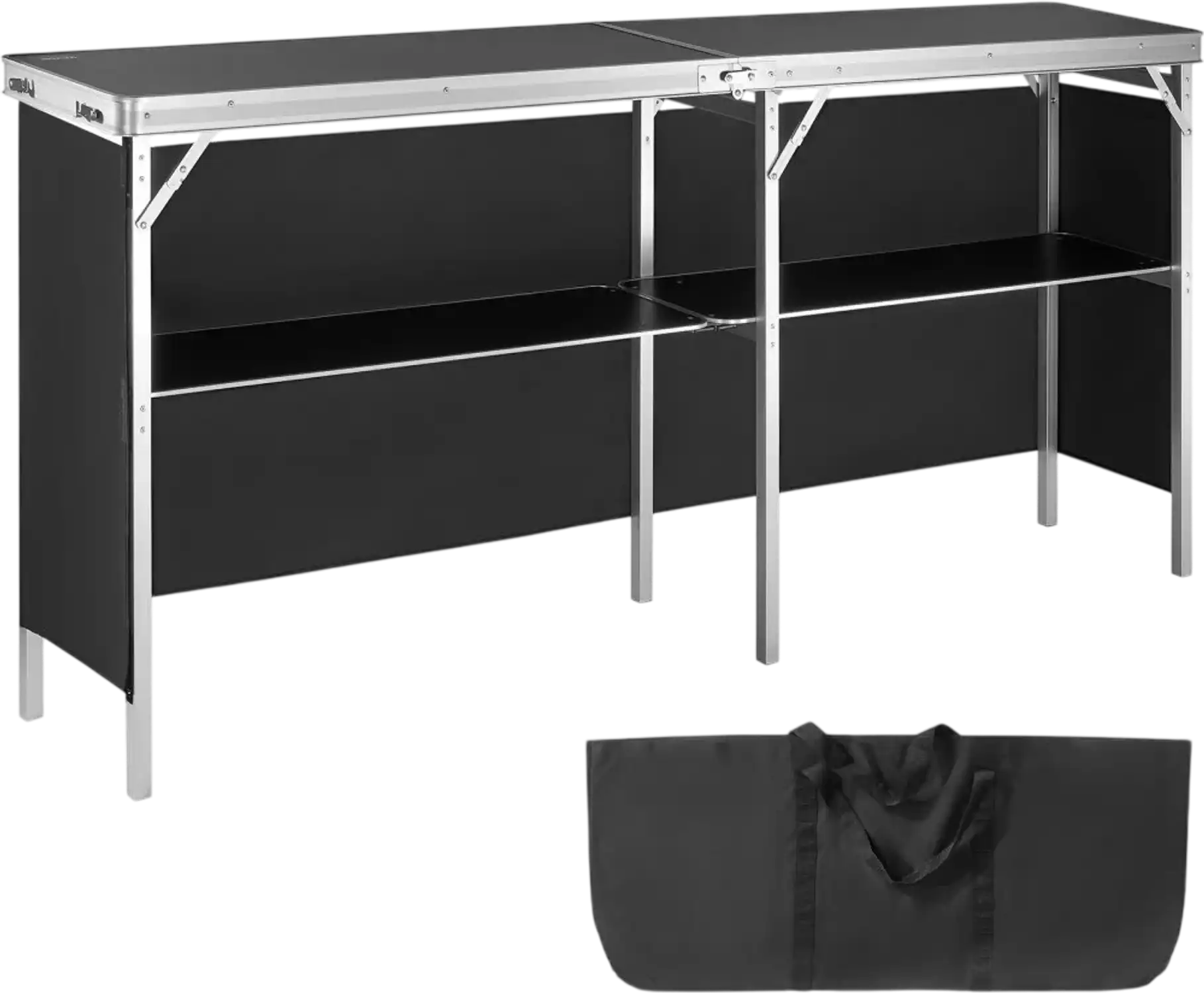 Vevor Tradeshow Podium Table Portable Folding Display Counter with Storage Shelf 77.95