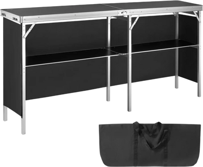 Vevor Tradeshow Podium Table Portable Folding Display Counter with Storage Shelf 77.95