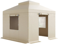 VEVOR Winter Gazebo Cover Fits 10 x 10 ft Hardtop Gazebos, All-Weather Double-Tiered Gazebo Cover with Sidewalls & Mesh Windows, High-Density PE Enclosed Storage Shelter Covers, Gazebos not Included