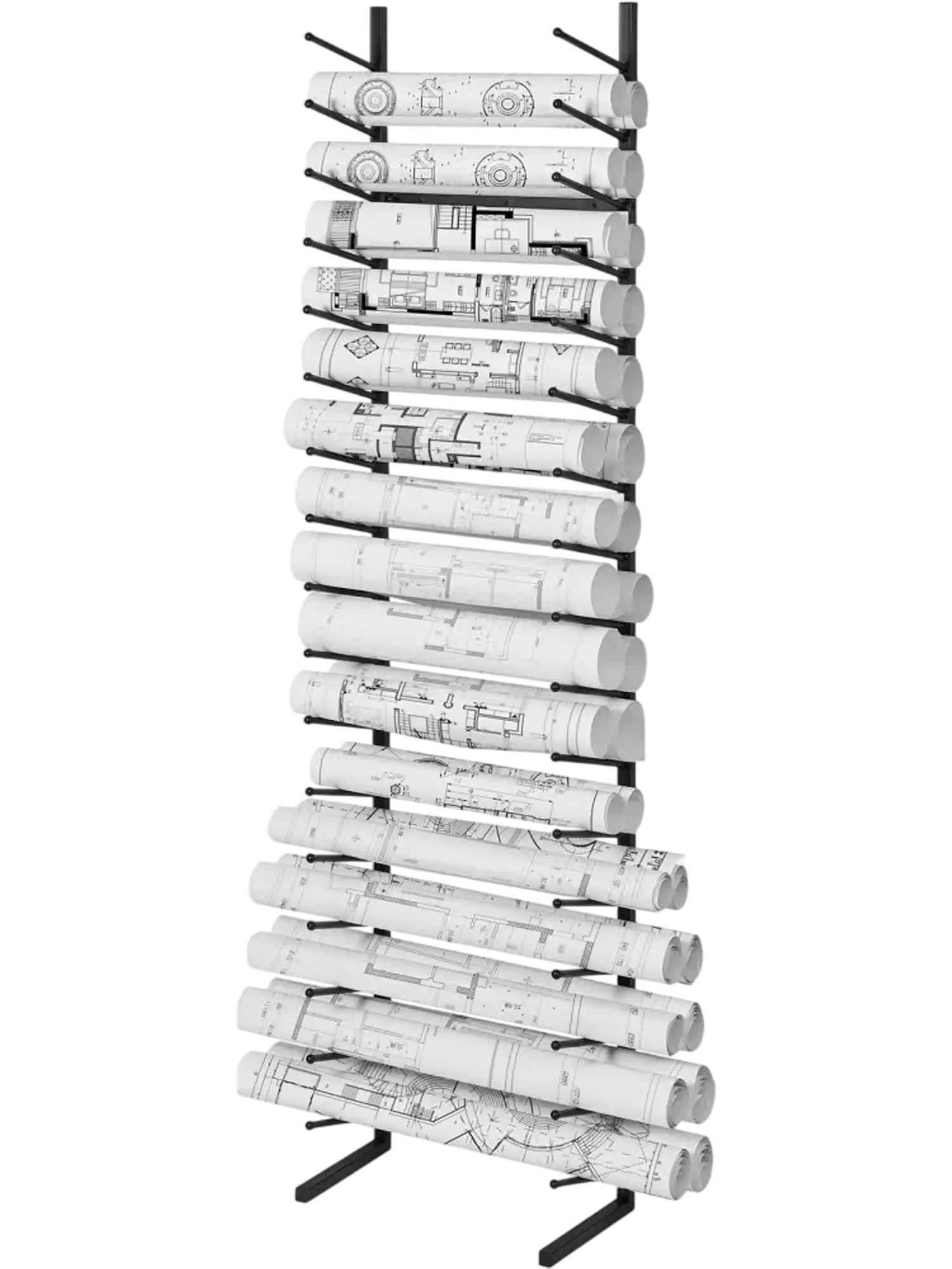 Vevor Blueprint Storage Rack 16-Tier Vertical Hanging Poster Display New