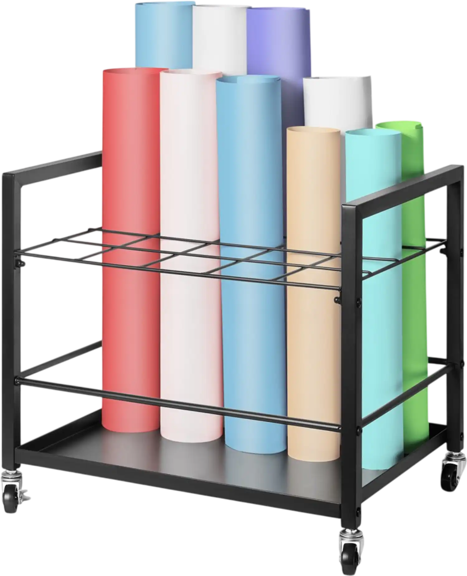 Vevor Blueprint Storage Rack Mobile 20-Slot Roll File Holder New