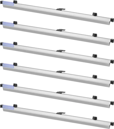 VEVOR Blueprint Clamps, 30 Inches, Blueprint Hanging Clips Binding Strips, Aluminum Construction, Large Document Storage, for Blue Print, Maps, Construction Paper Poster Plans Drawings Arts, Pack of 6