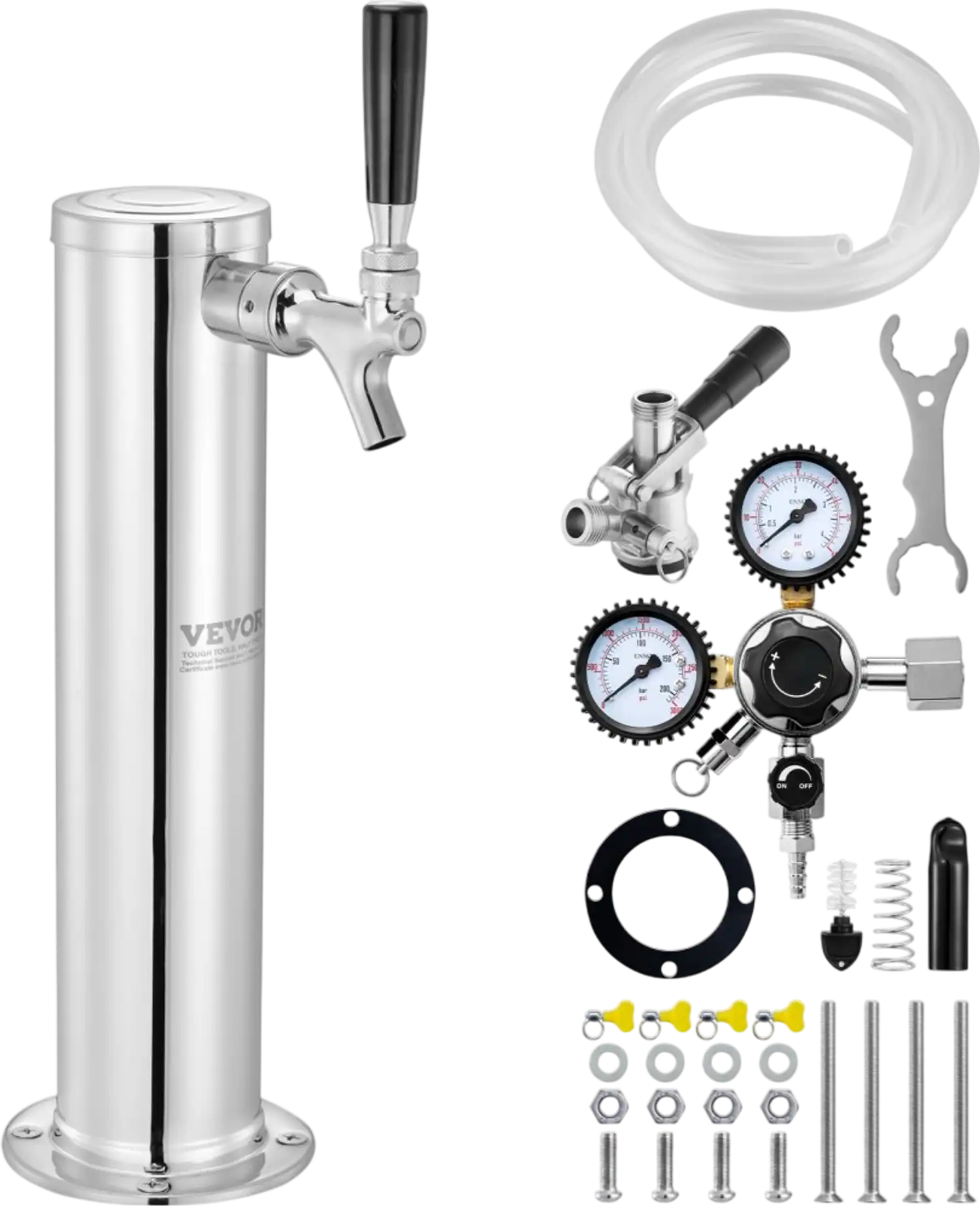Vevor Kegerator Tower Single Tap Beer Conversion Kit New