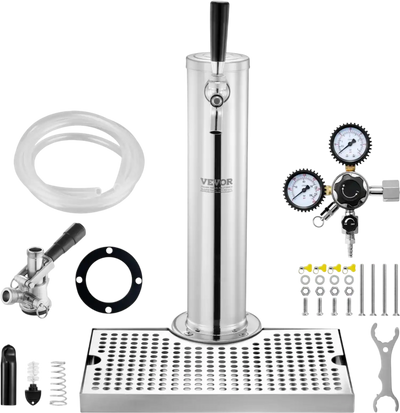 Vevor Kegerator Tower Kit Single Tap Beer Conversion Kit New