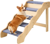 VEVOR Wood Pet Stairs, 5-Step Dog Stairs for High Beds, Sofa & Cars, 150lbs Load Capacity, Non-Slip Surface, Stable Cat & Dog Step Ladder for Small Medium Large Older Pet Puppy Essentials