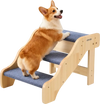 VEVOR Wood Pet Stairs, 3-Step Dog Stairs for High Beds, Sofa & Cars, 150lbs Load Capacity, Non-Slip Surface, Stable Cat & Dog Step Ladder for Small Medium Large Older Pet Puppy Essentials
