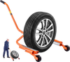 VEVOR Tire Wheel Dolly, 450LBS Heavy Duty Steel Truck Car Tire Dolly, Fits 35–47 in Tires, 360° Rotating Rollers, Extended Labor-Saving Handle, Smooth-Rolling Tire Lifter for Workshops & Home Garages