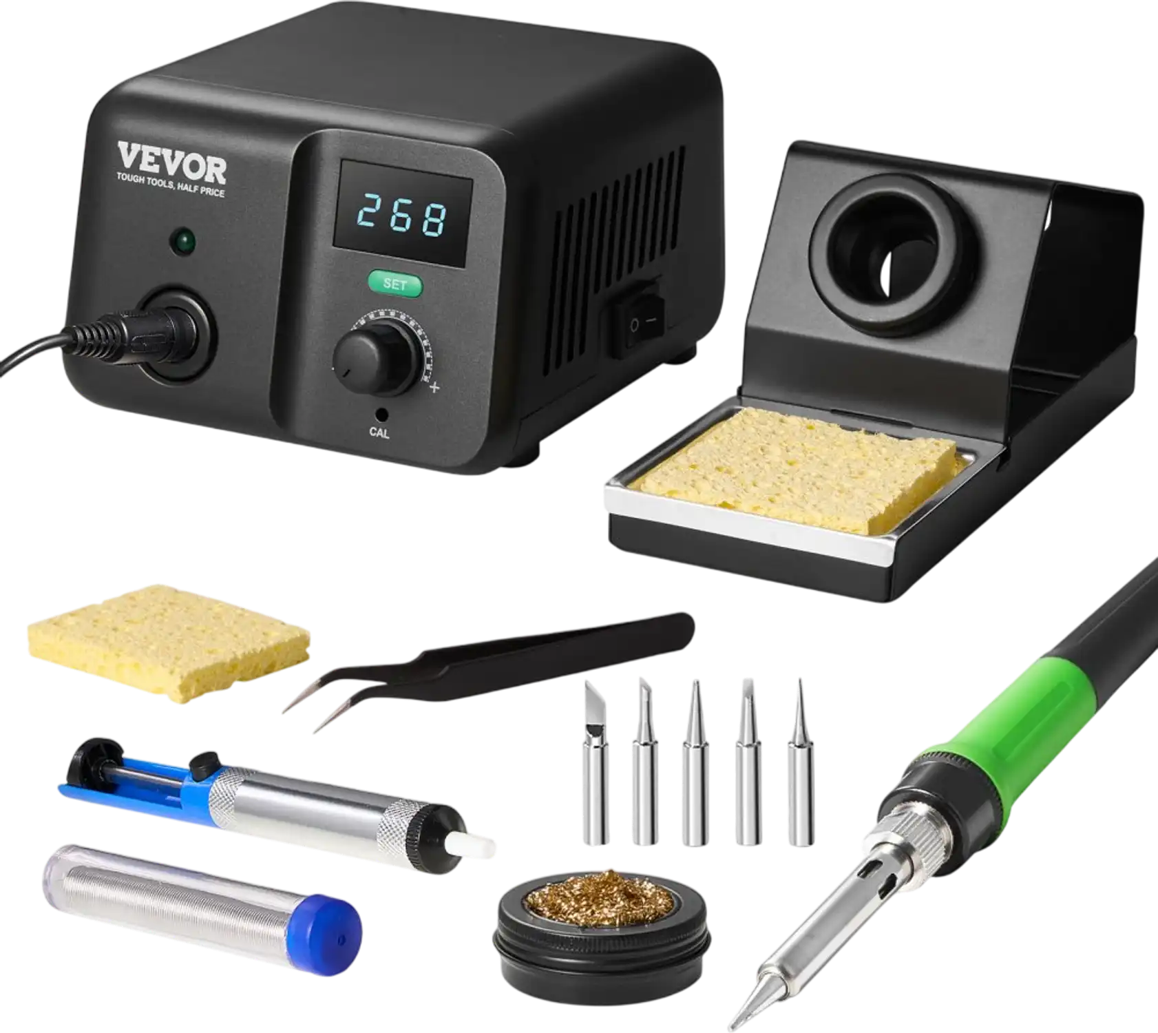 Vevor Soldering Station Digital Display Kit 70W 122°F-932°F New