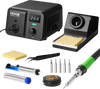 VEVOR Soldering Iron Station, 70W Digital Display Soldering Station Kit, 122°F- 932°F Temp Control & Built-in Transformer, Auto Standby & Sleep Mode, with 5 Soldering Tips, 10g Solder Wire, Tweezers