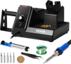 VEVOR Soldering Iron Station, 80W Digital Display Soldering Station Kit with 5 Soldering Tips, 30g Solder Wire, Solder Sucker, Tweezer, Tip Cleaner, Auto Standby & Sleep Mode, °C/°F Conversion
