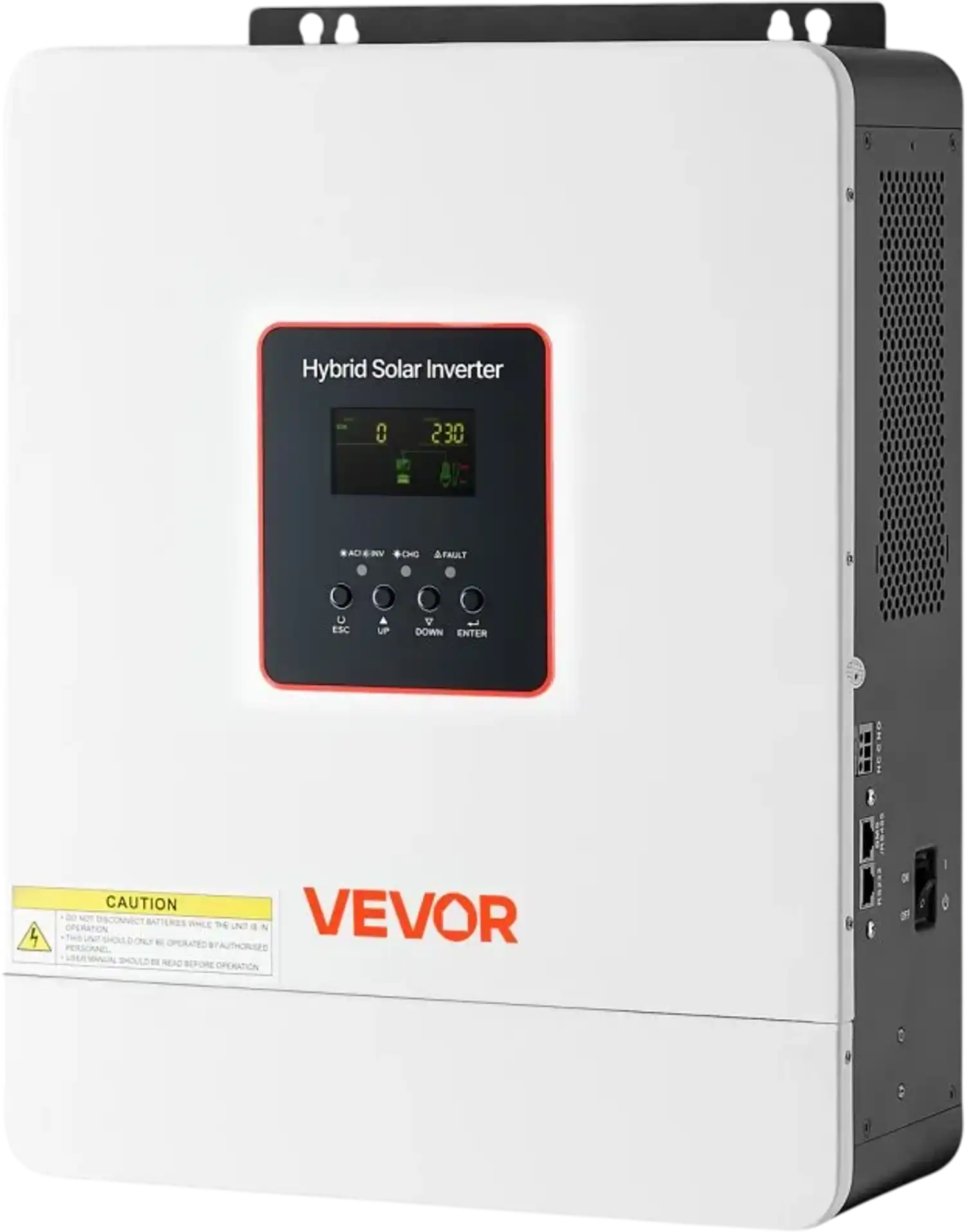 Vevor Hybrid Solar Inverter 4000W 24V Pure Sine Wave WiFi MPPT Controller New