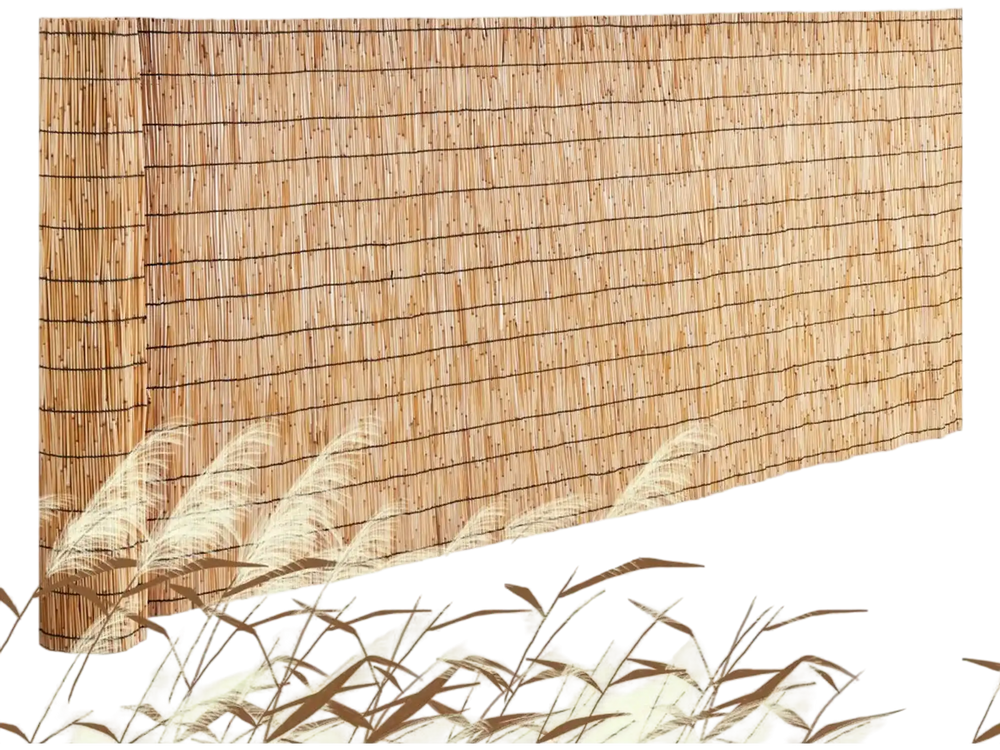 VEVOR Natural Reed Fencing, 3.3 ft x 13.3 ft, Reed Screen Curtain Balcony Reed Fence Roll for Outdoor Backyard Patio, Decorative Fence for Backyard Garden Fencing Divider, Privacy Screen Panel Curtain