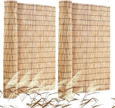 Vevor Reed Fence Natural Privacy Screen 16.4' x 4' 2-Pack New