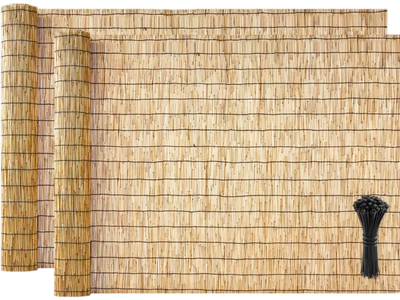 VEVOR Natural Reed Fencing, 4 ft x 16.4 ft, 2 Pack Decorative Natural Reed Fencing Roll, Decorative Fence for Backyard Divider, Privacy Screen Panel Curtain for Balcony Patio Garden Backyard Outdoor