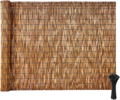Vevor Reed Fencing Natural Reed Privacy Screen Roll 4' x 16.4' Brown New