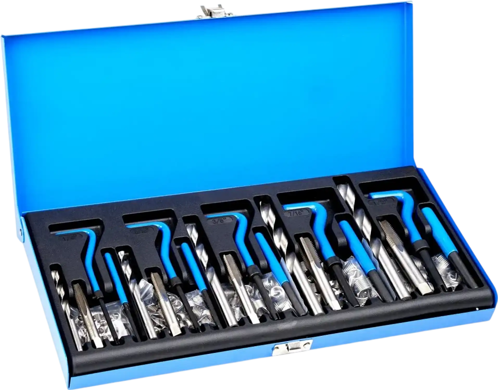 Vevor Thread Repair Kit 131-Piece SAE Helicoil Rethreading Tool Set New