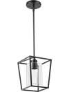 VEVOR 1-Light Black Pendant Light, 1 Pack, Farmhouse Iron Cage Metal Pendant Lighting with Clear Glass Shade, Adjustable Height Hanging Ceiling Lighting for Bedroom, Hallway, Entryway, Kitchen