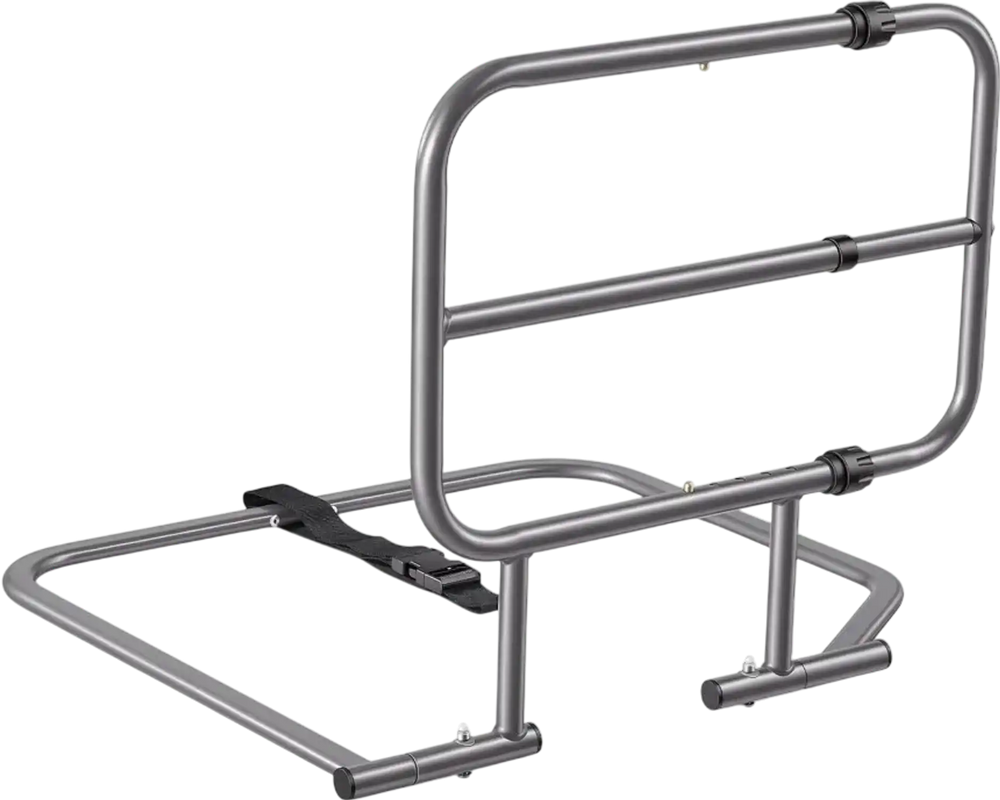 VEVOR Bed Rails for Elderly Adults 200LBS Capacity Bed Side Assist Rail, High-Strength Steel, L-Shaped Bedside Cane for Seniors, Adjustable Handle Length, Fits King Queen Full Twin Beds
