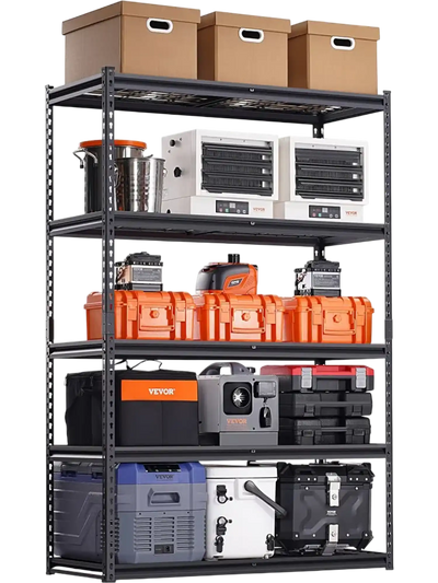VEVOR Storage Shelves, 3000 lbs, 5 Tier Heavy Duty Garage Shelving, 20