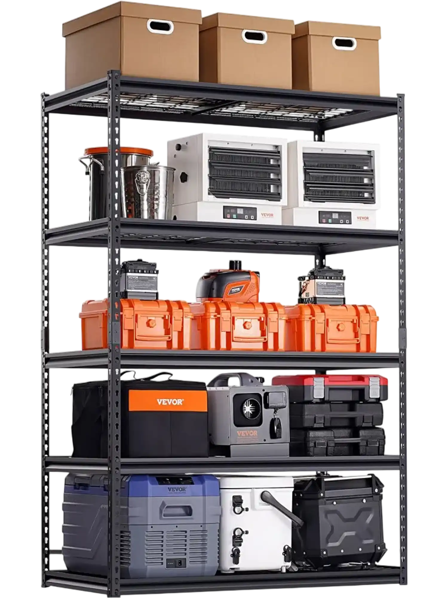 Vevor Storage Shelves Heavy Duty 5-Tier Adjustable Metal Garage Shelving 24